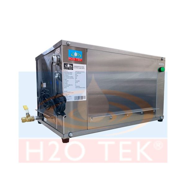 Generador de Vapor Industrial 63 Lb/Hr 27 Kw 480v. 3 Fases Linea GVETC Acero Inoxidable H2OTEK