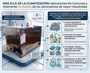 Más Allá de la Climatización: Aplicaciones No Comunes y Altamente Rentables de los Generadores de Vapor Industriales